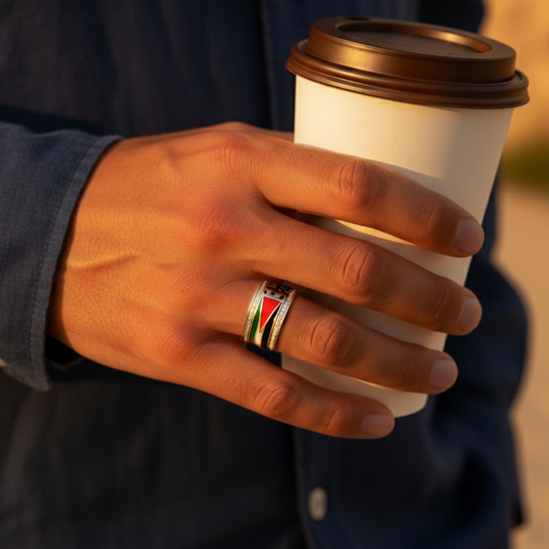 Qamar Men's Palestine Heritage Ring