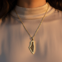Qamar Palestine Keffiyeh Necklace