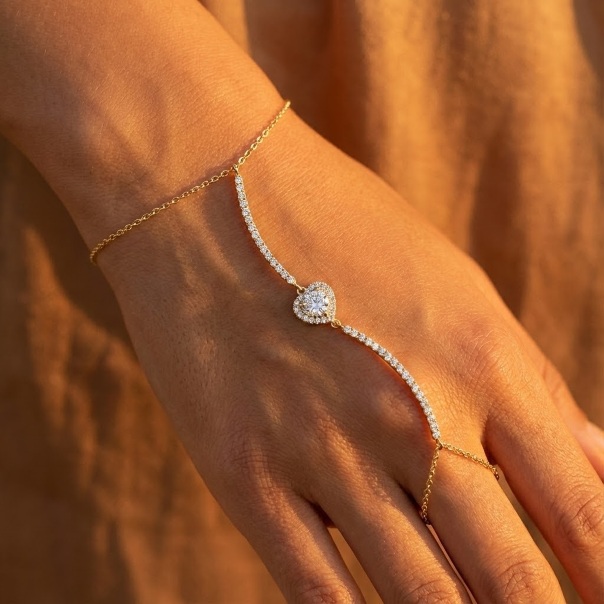 Amora Heart Hand Chain