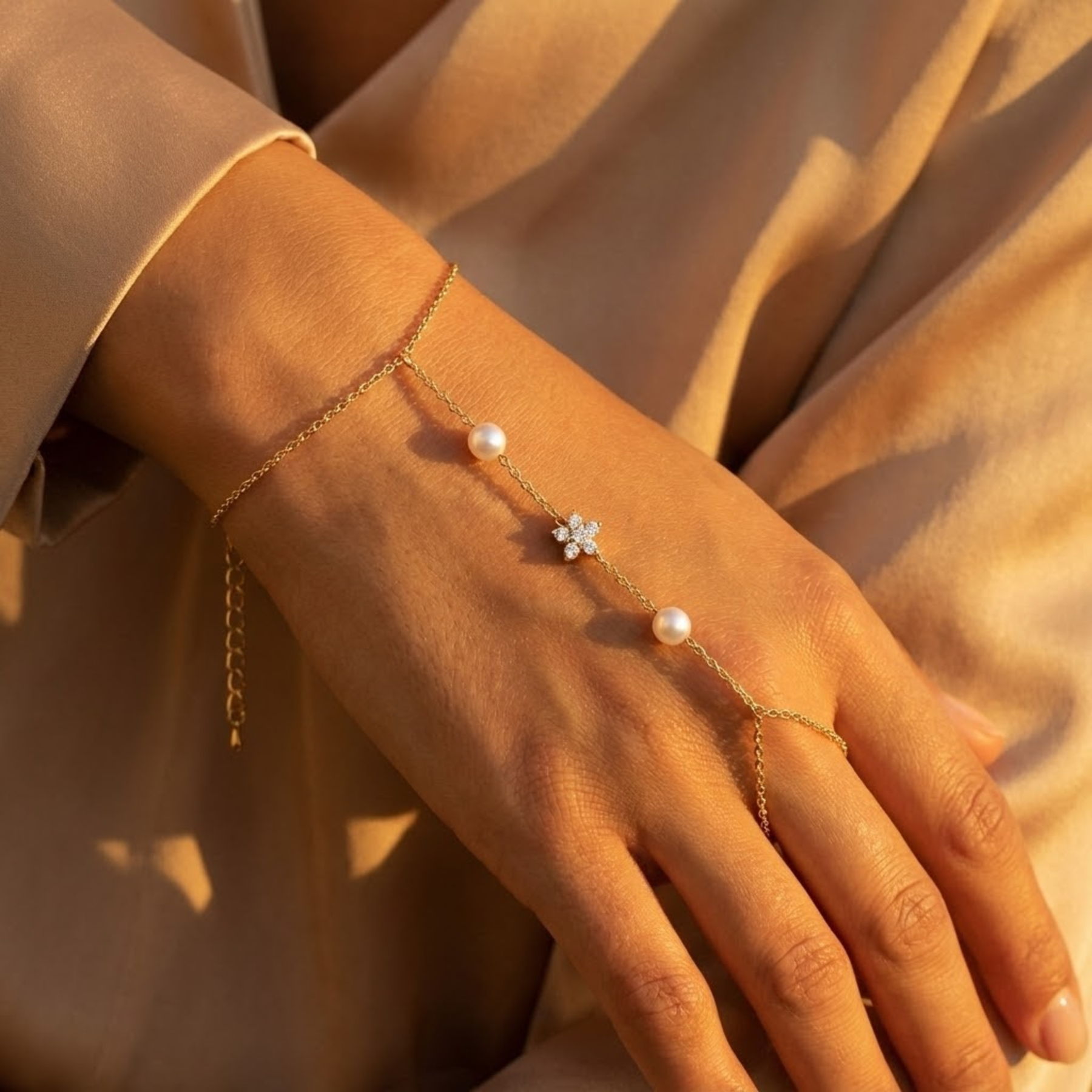 Luna Pearl Hand Chain