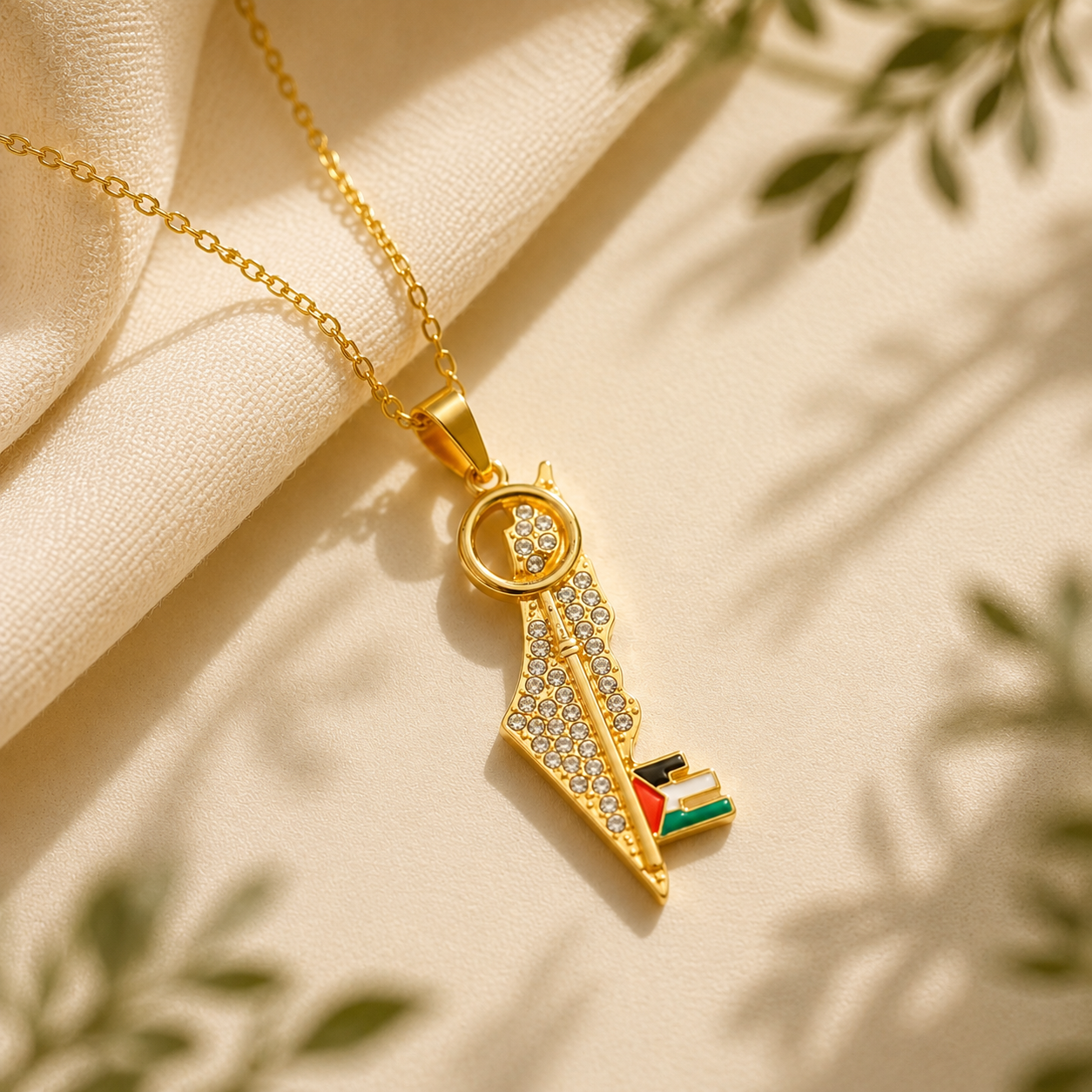 Qamar Palestine Key Necklace