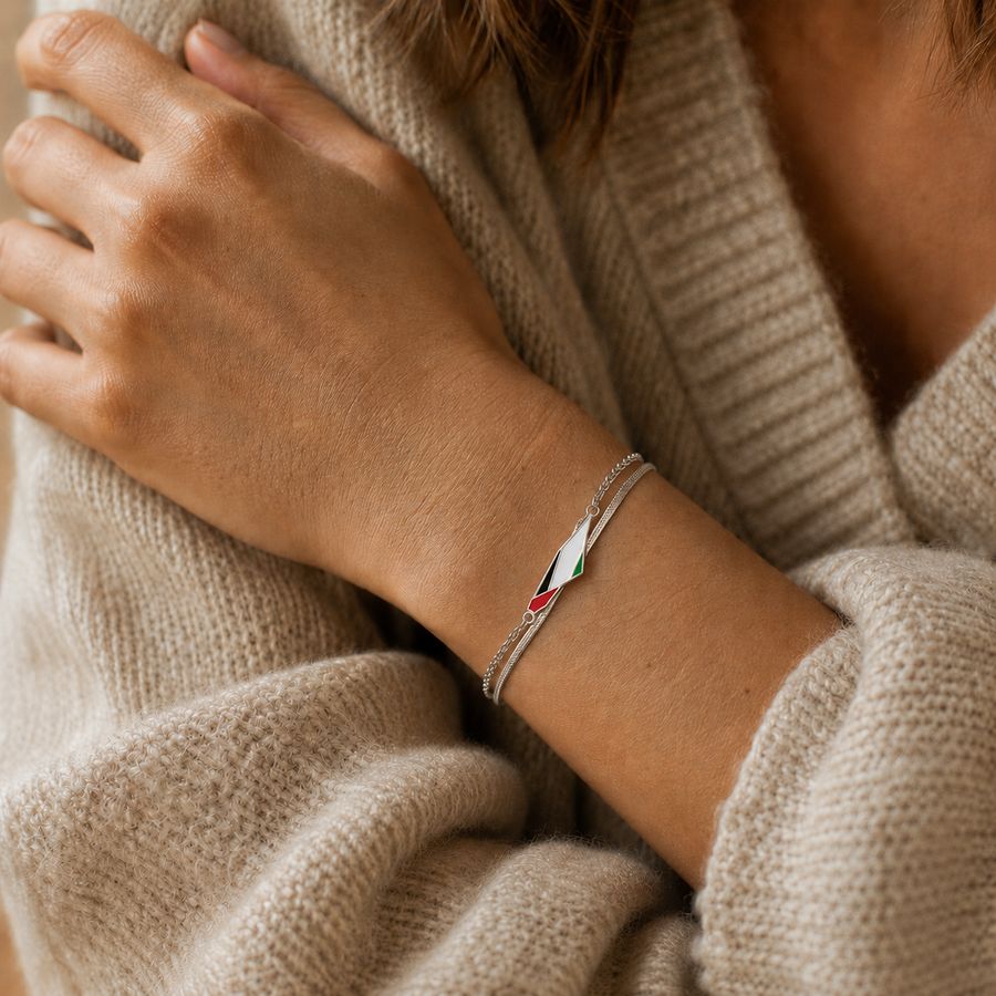 Qamar Unity Herringbone Bracelet