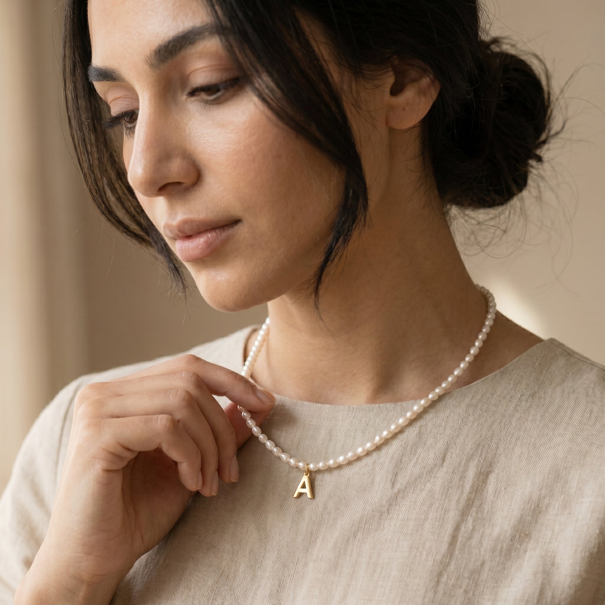 Lulu Bold Initial Statement Necklace