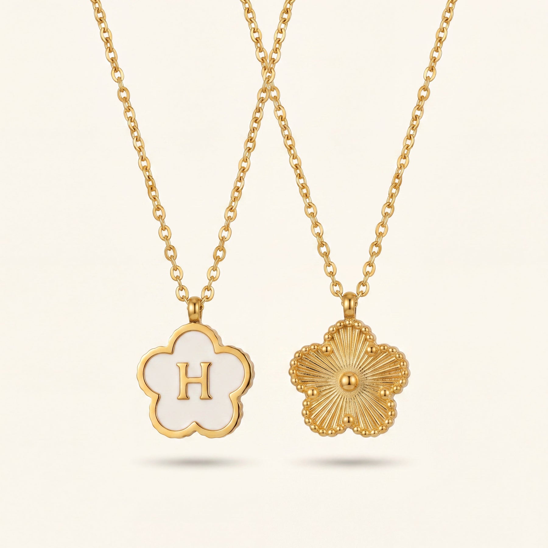 Lulu Clover Initial Pendant