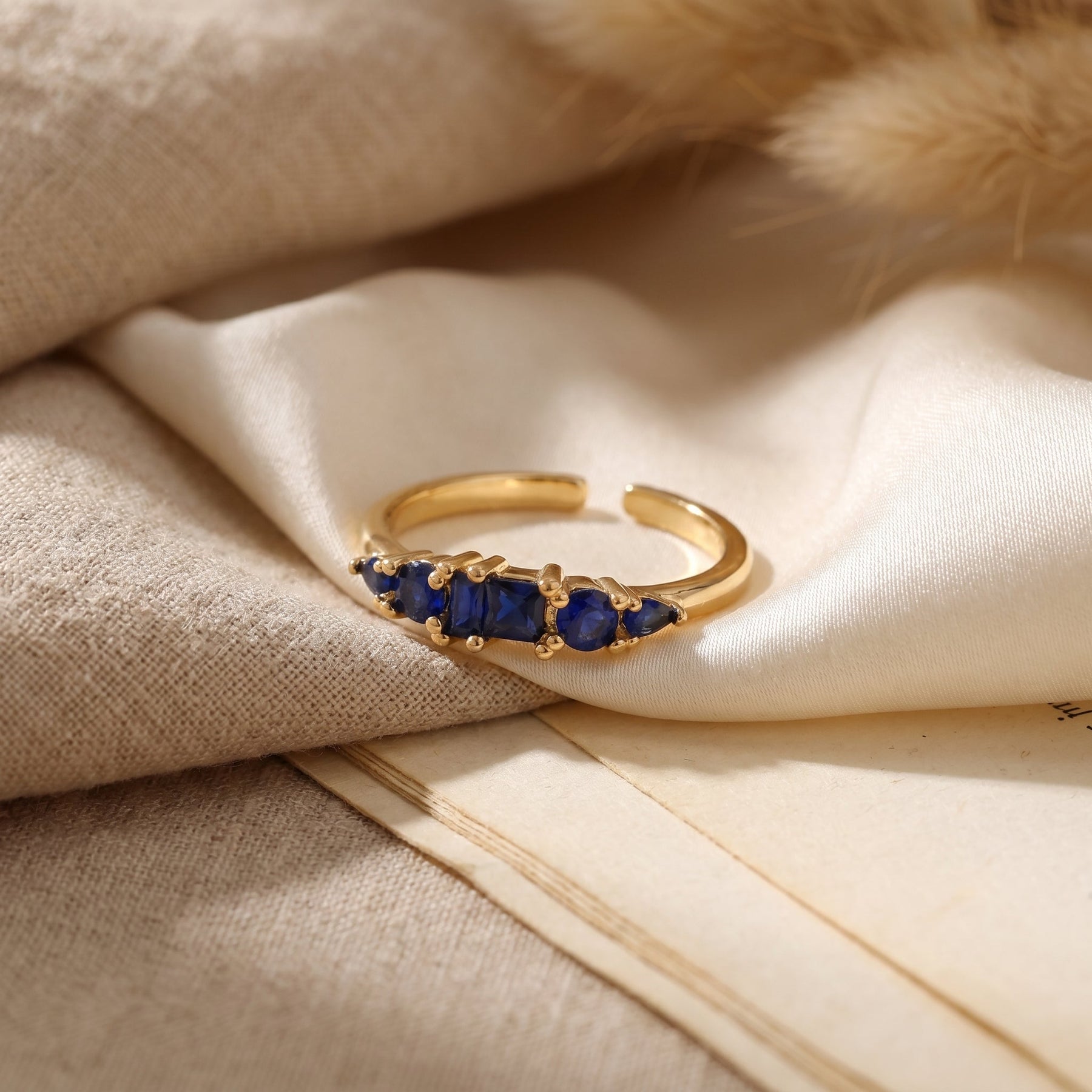 Layered Bell Gem Ring