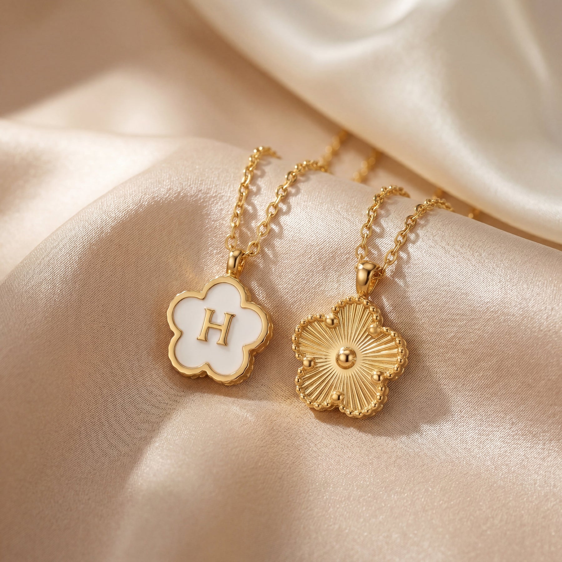 Lulu Clover Initial Pendant