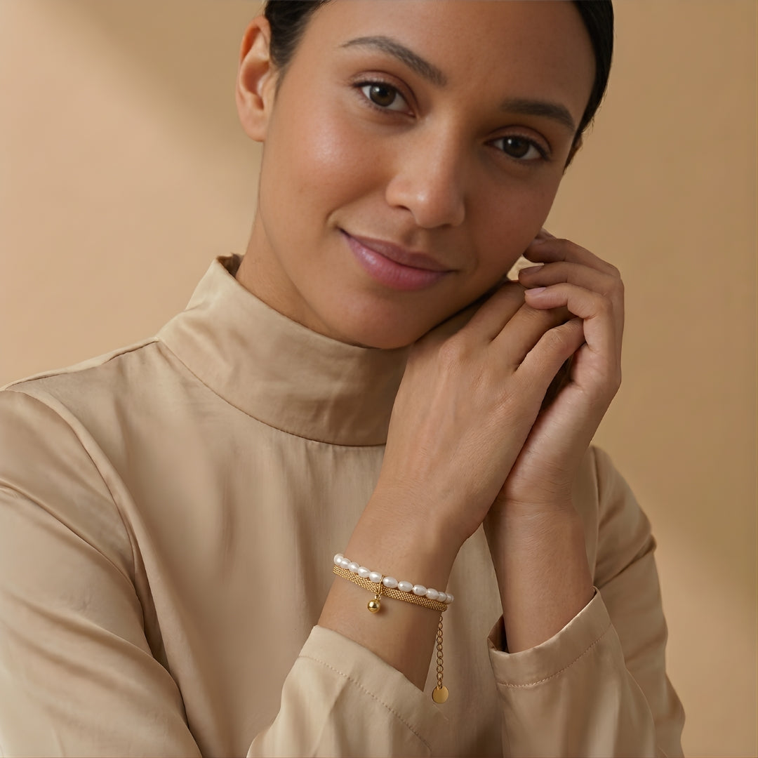 Aria Layered Pearl Bracelet