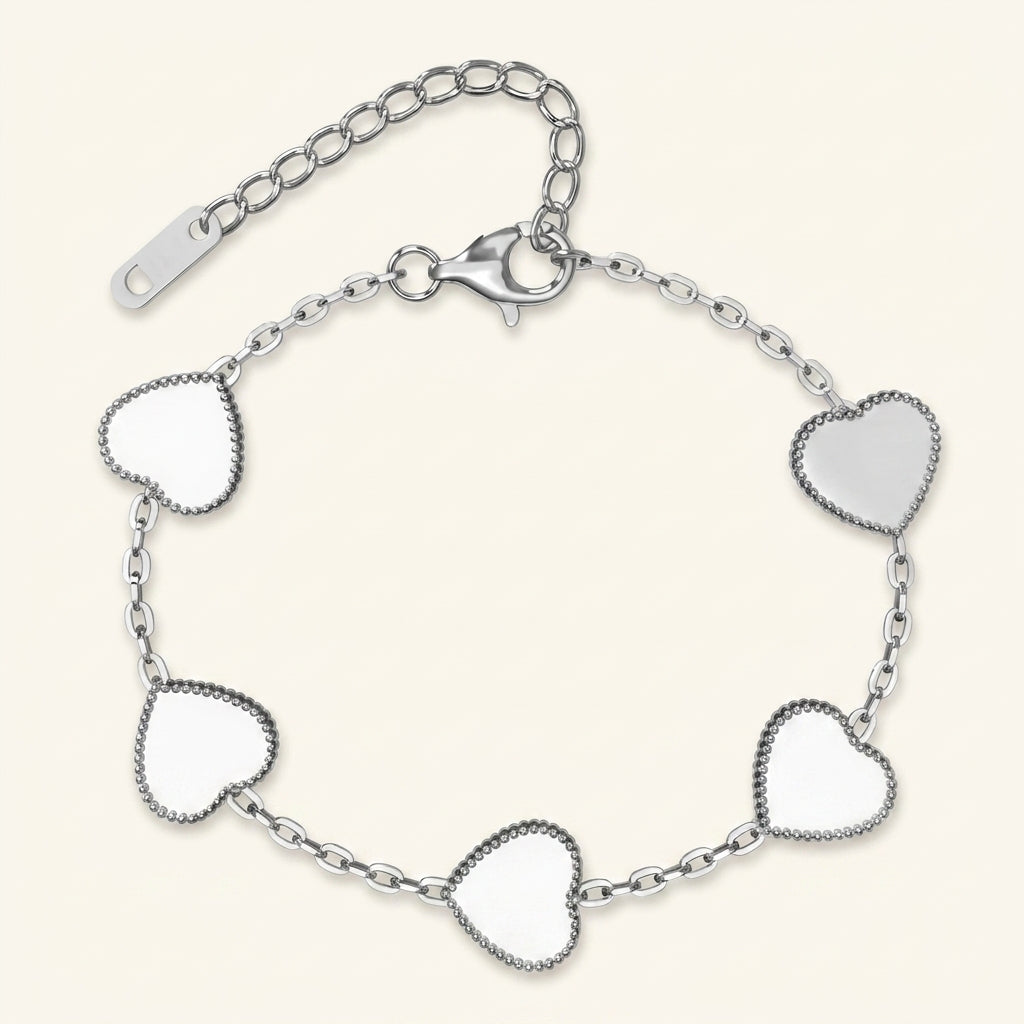 Every Silver Heart Bracelet