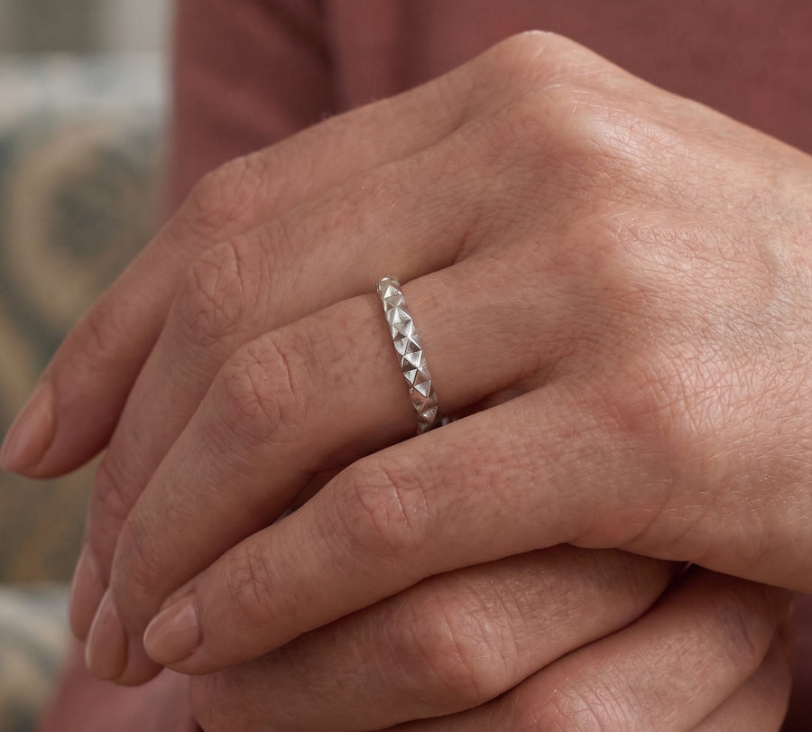 Faceted Band Ring