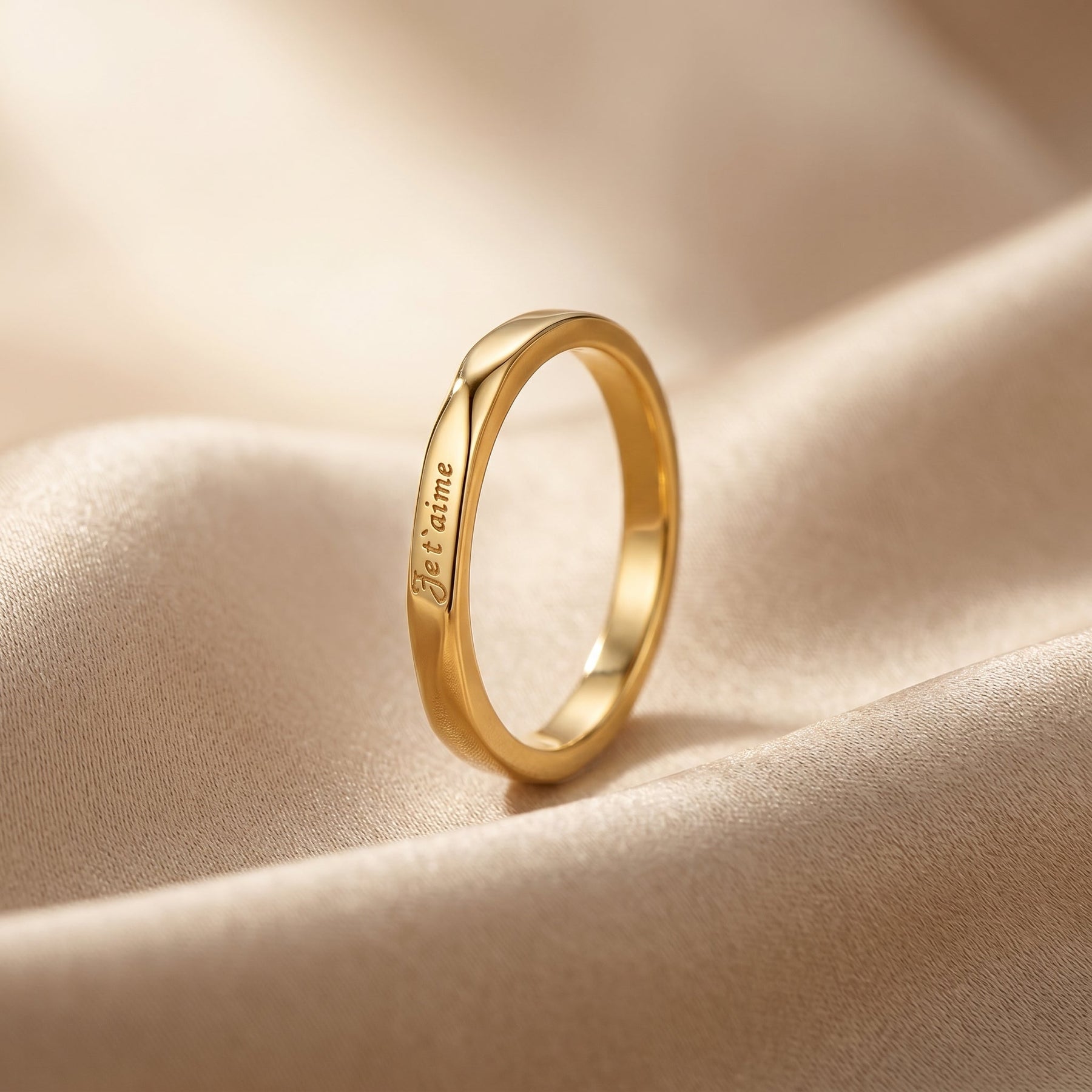 Love Script Band Ring