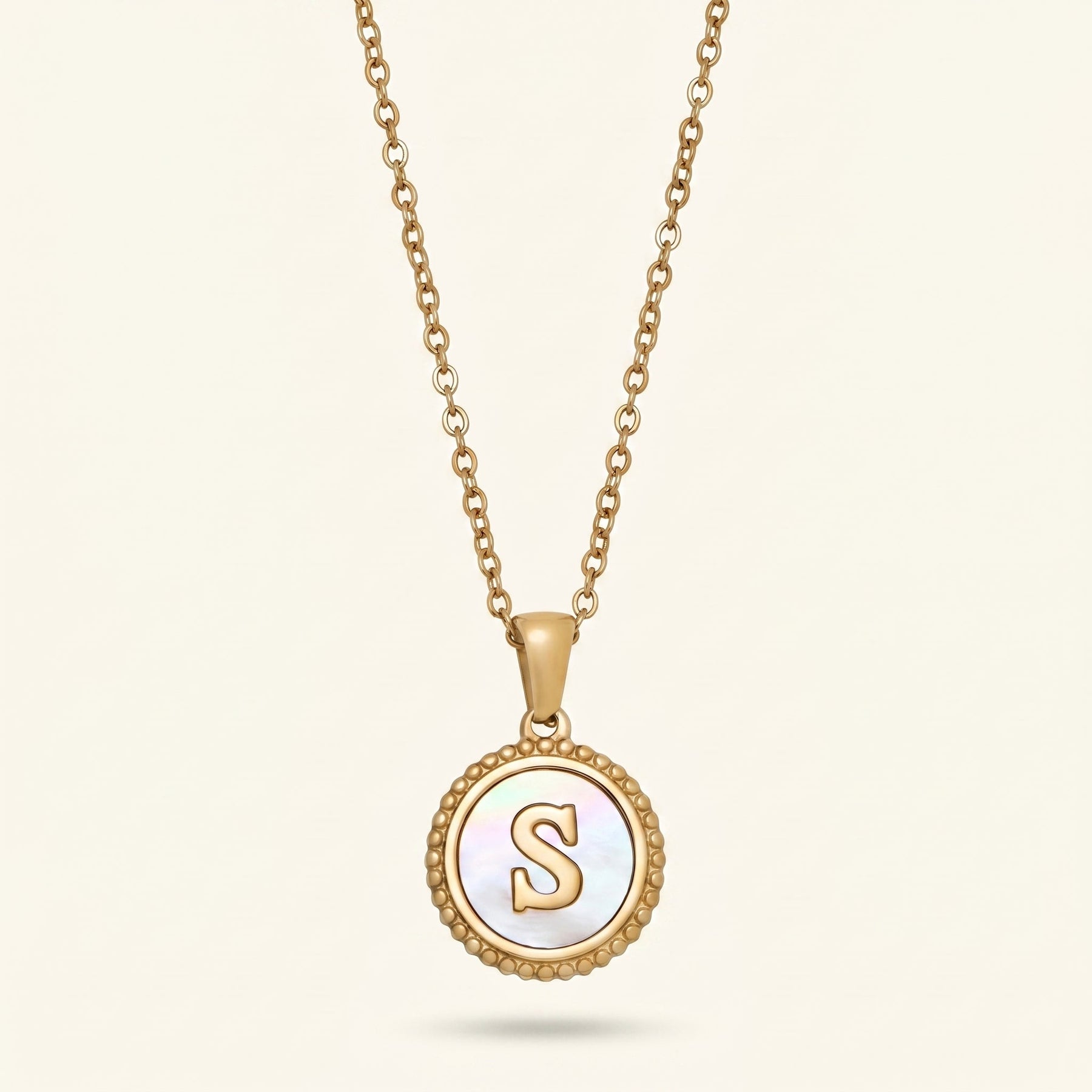 Pearl Clover Initial Necklace