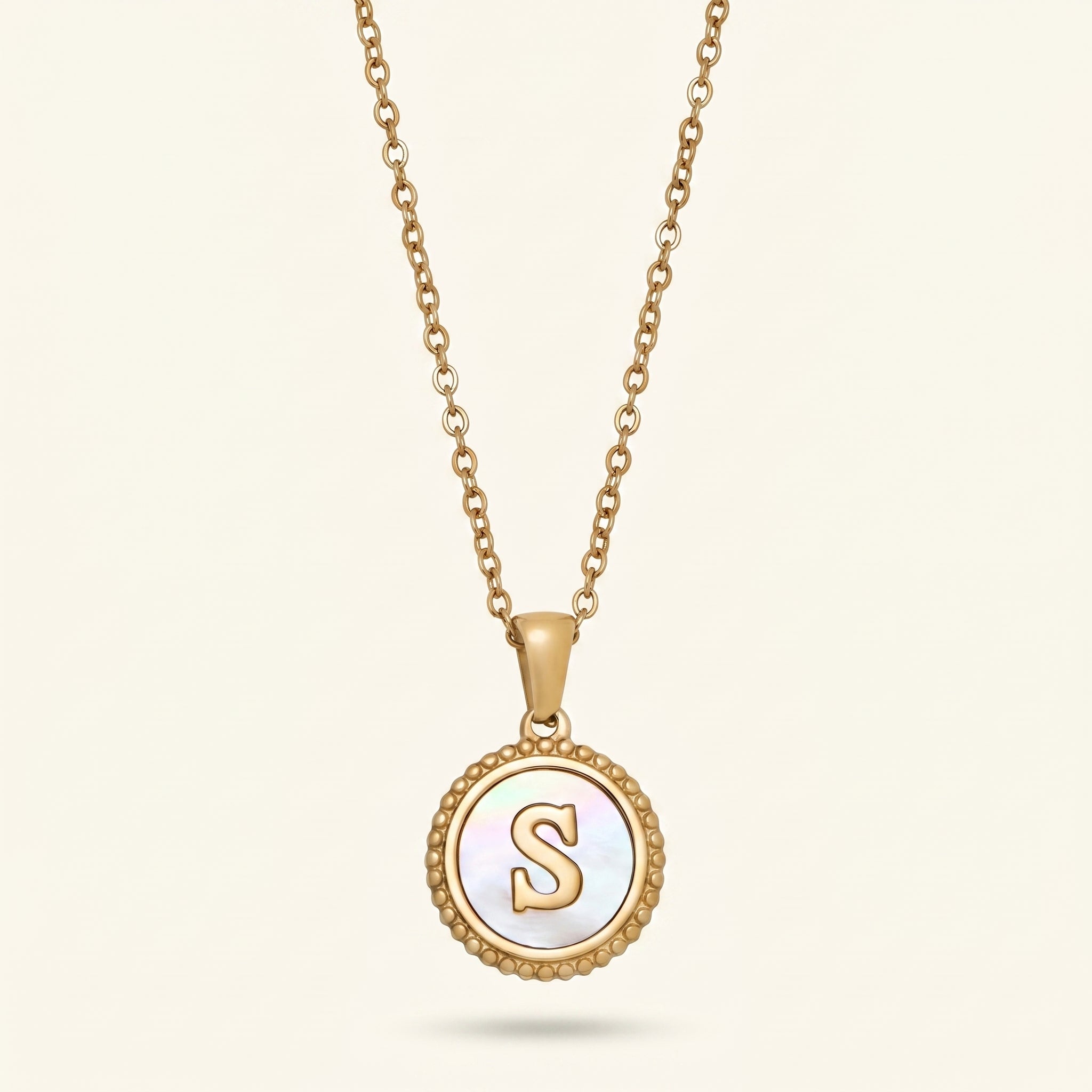 Pearl Clover Initial Necklace