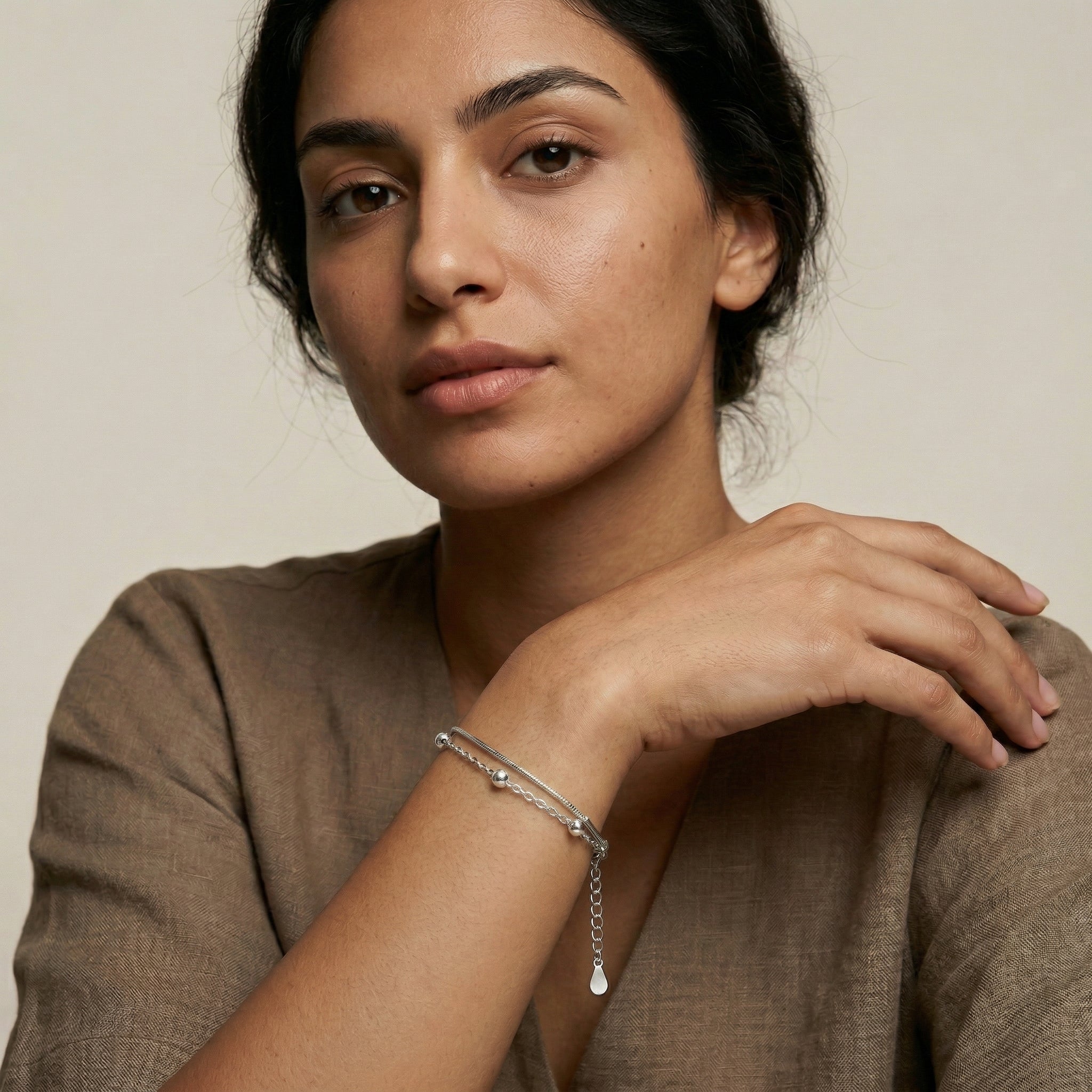 Pia Silver Layered Bracelet
