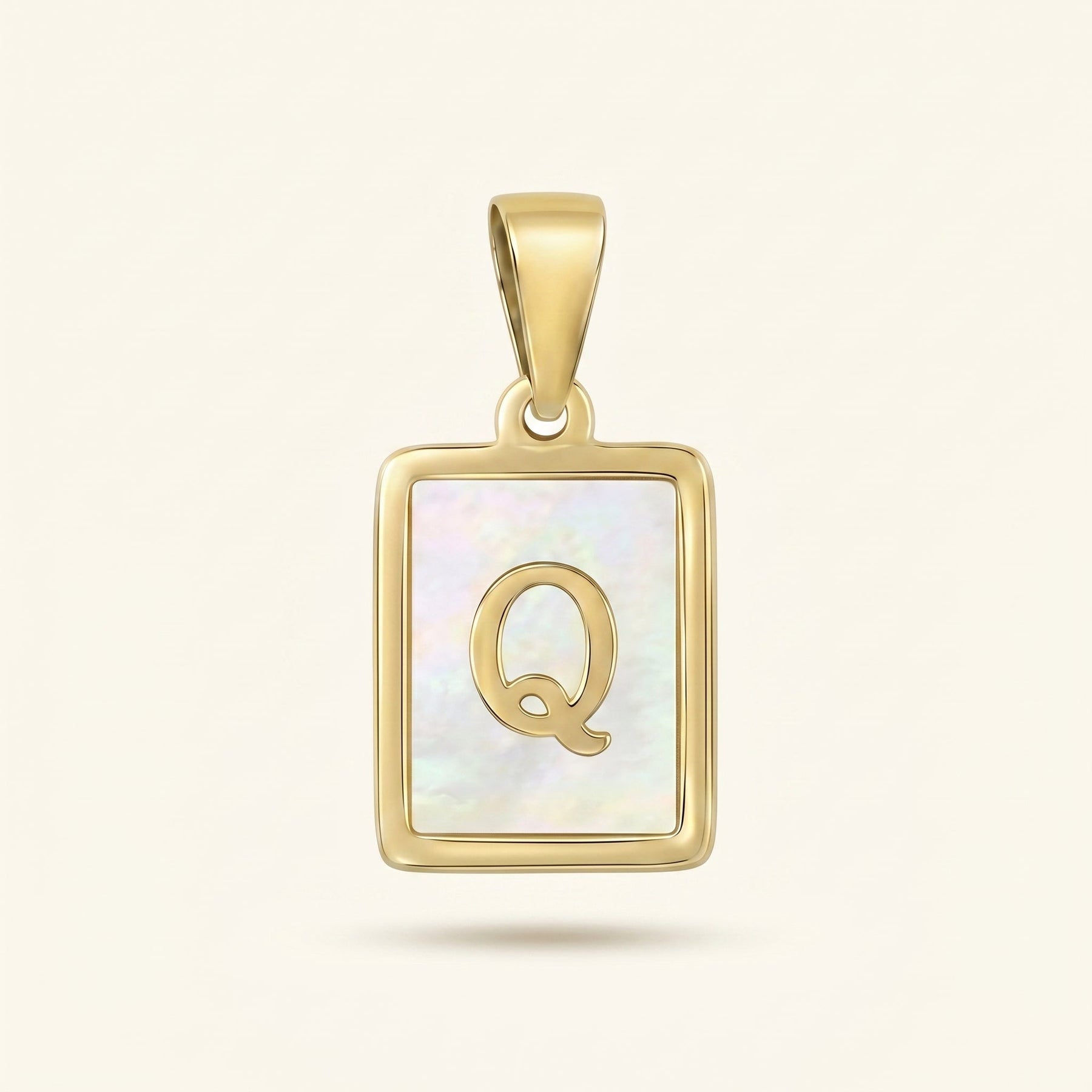 Mother of Pearl Initial Necklace