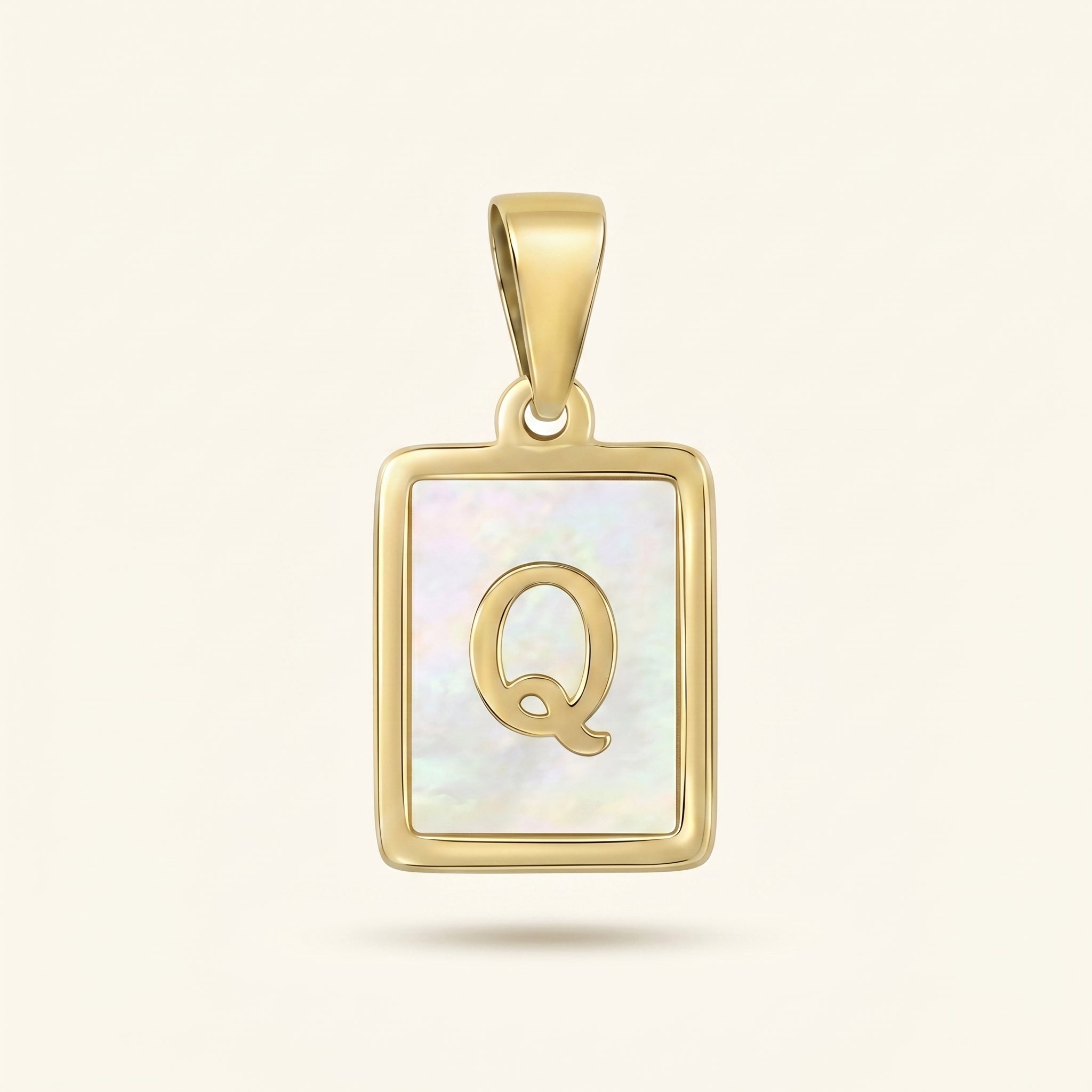 Mother of Pearl Initial Necklace
