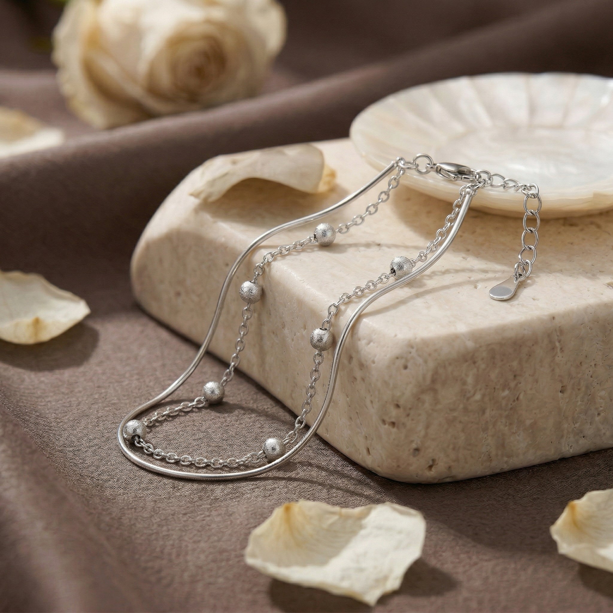 Pia Silver Layered Bracelet