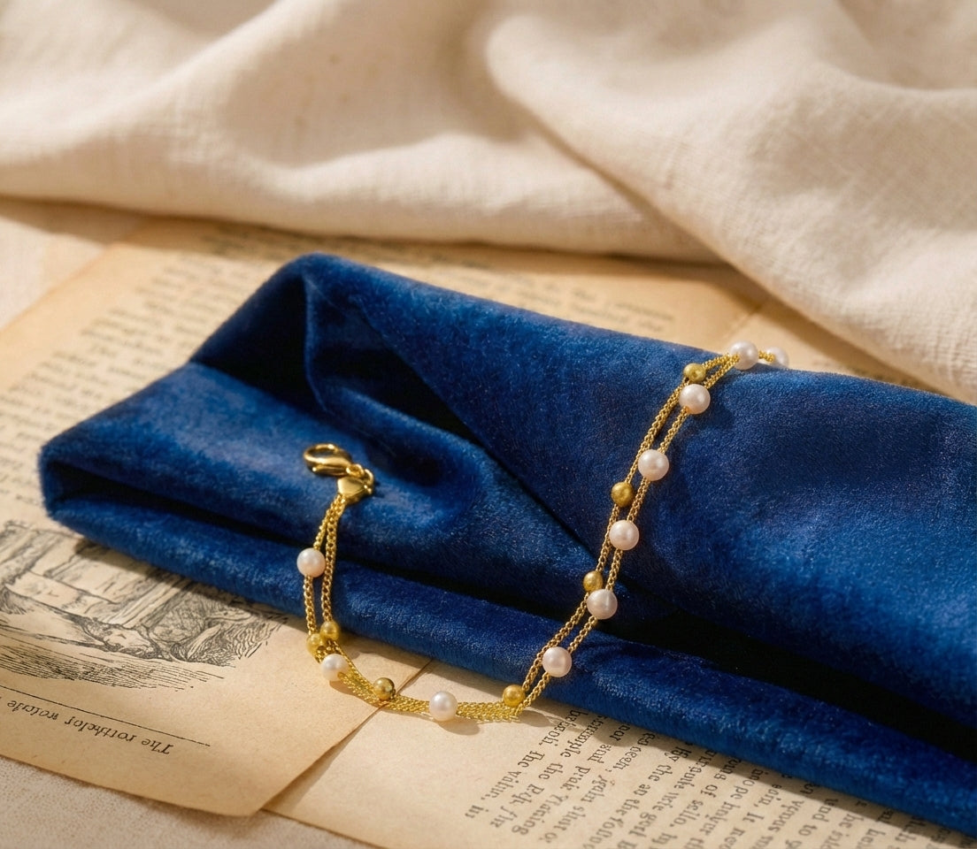 Callie Layered Pearl Bracelet