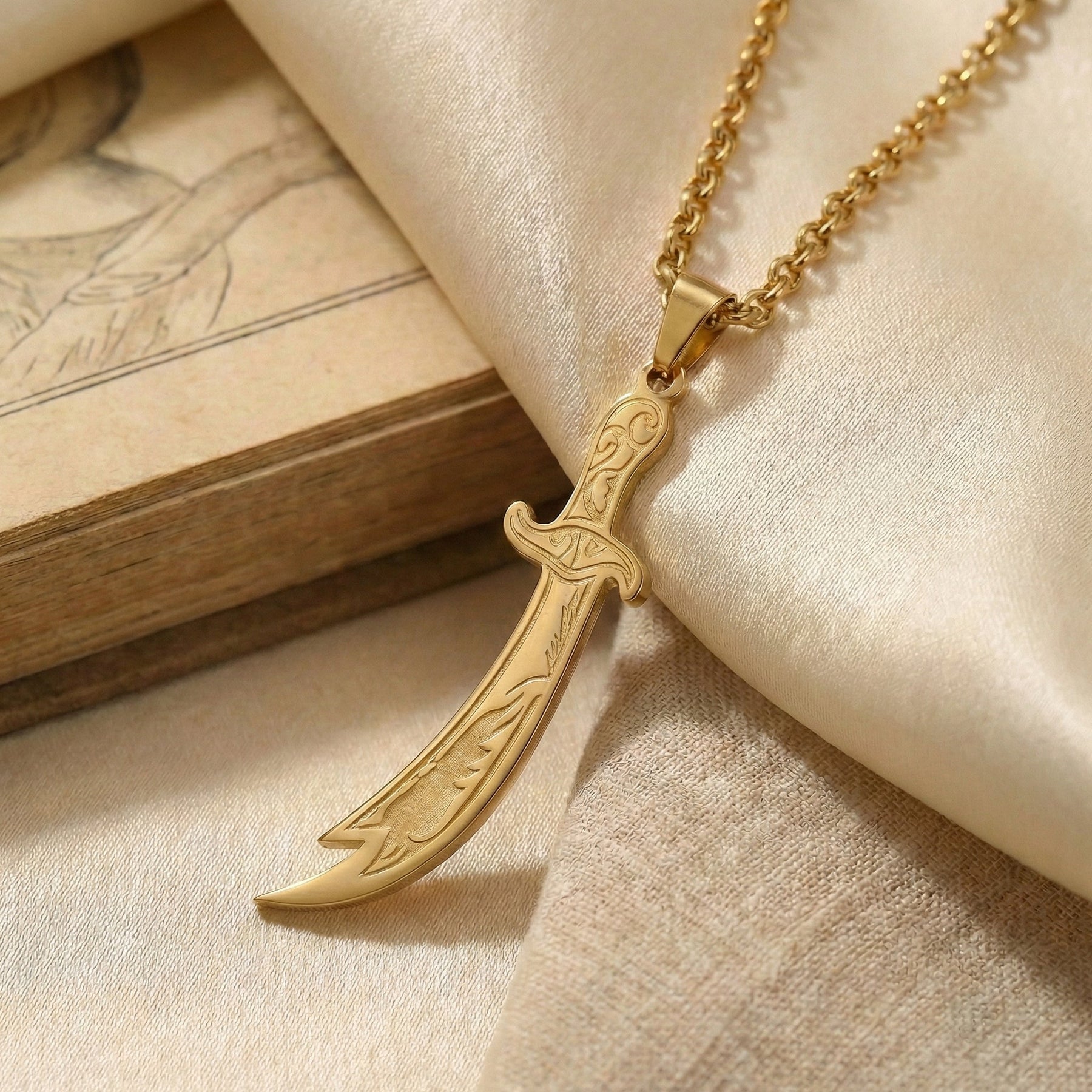 Qamar Lion's Blade Necklace