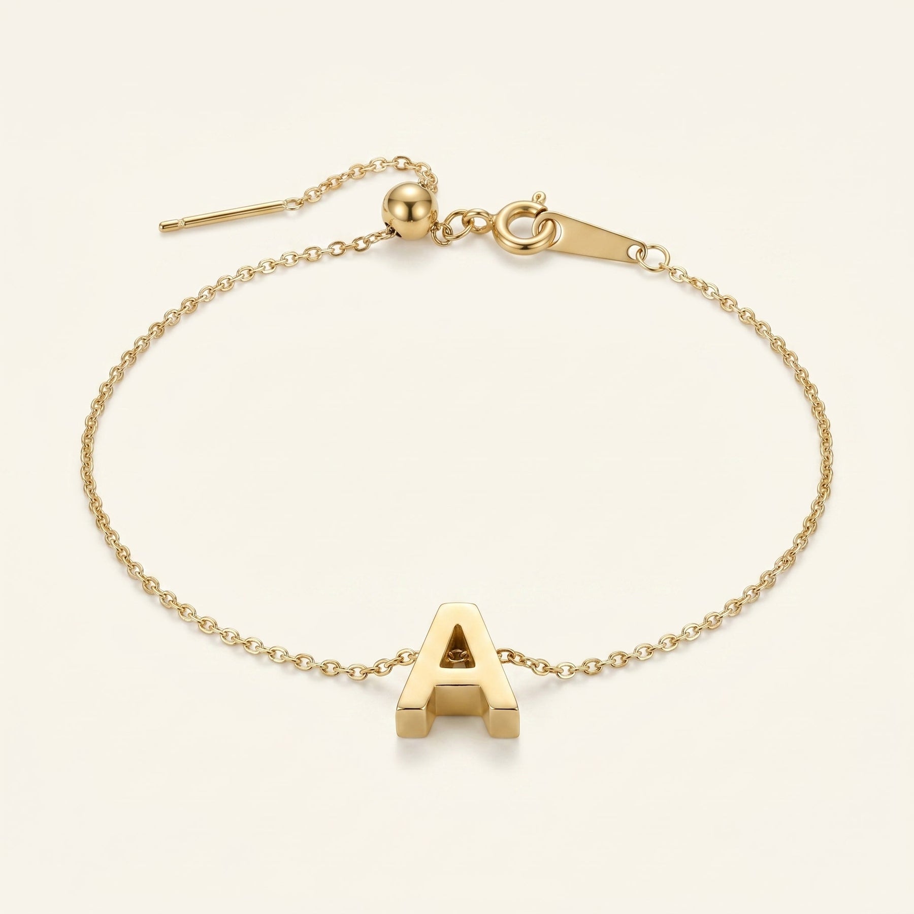 Delicate Initial Charm Bracelet