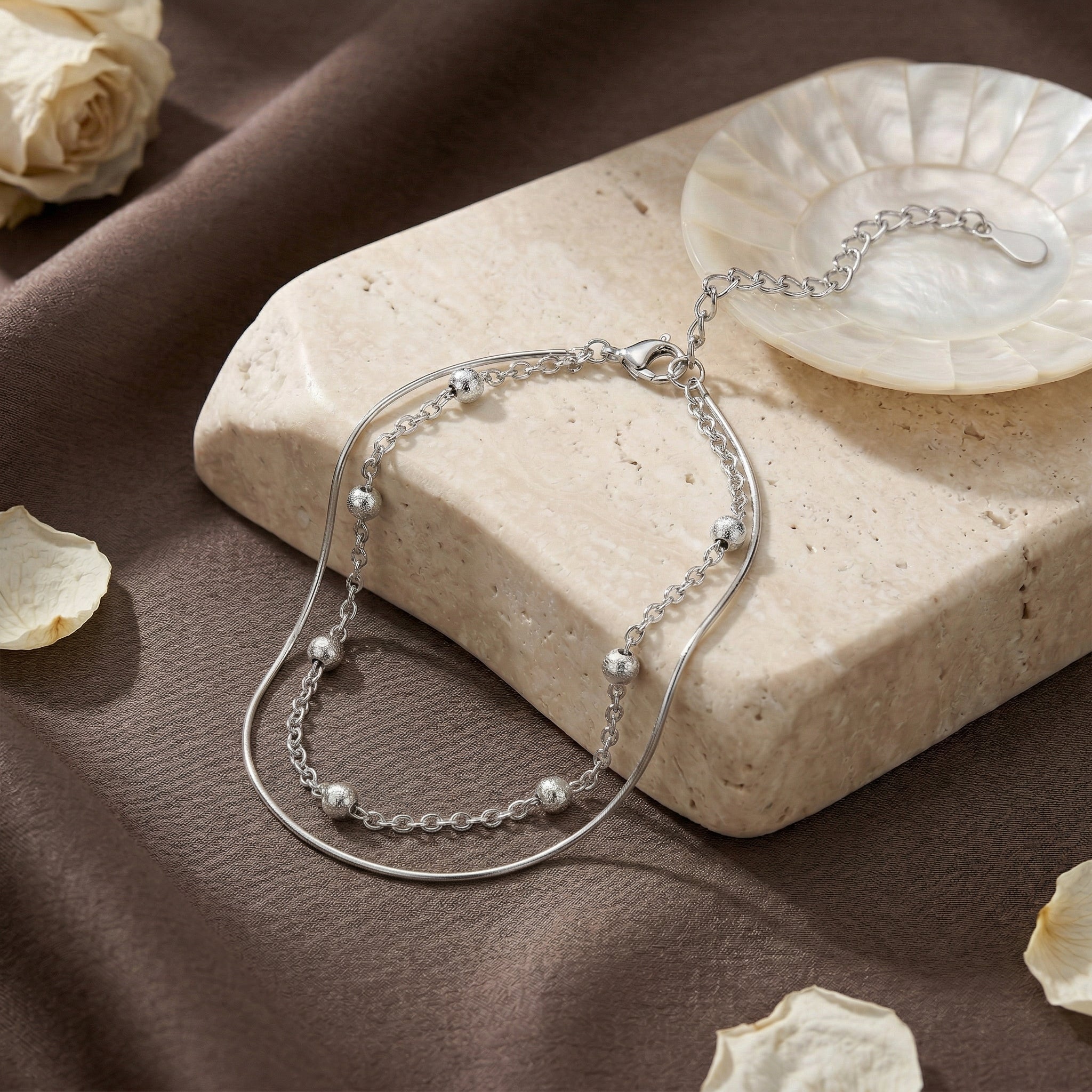 Pia Silver Layered Bracelet