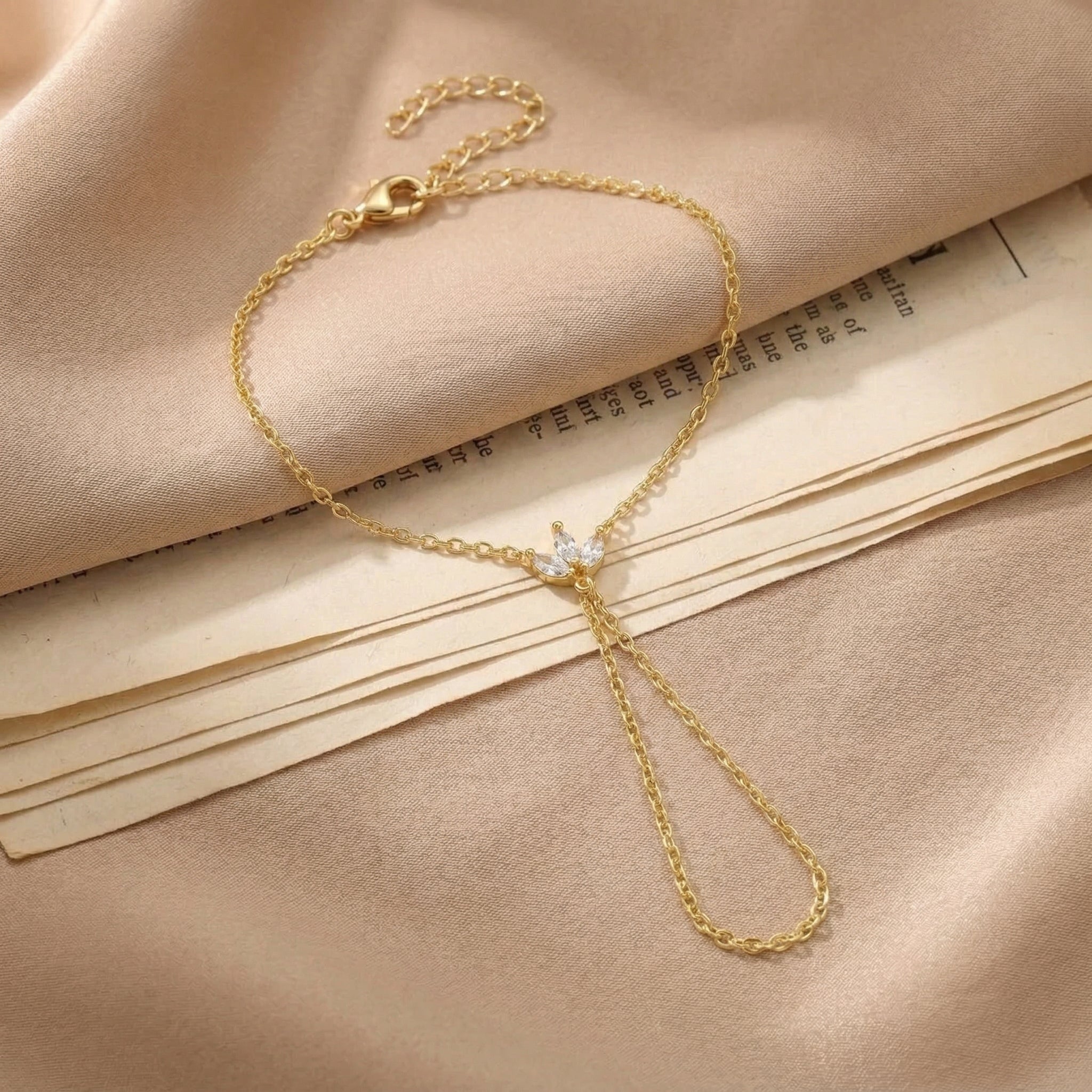 Flora Gold Hand Chain