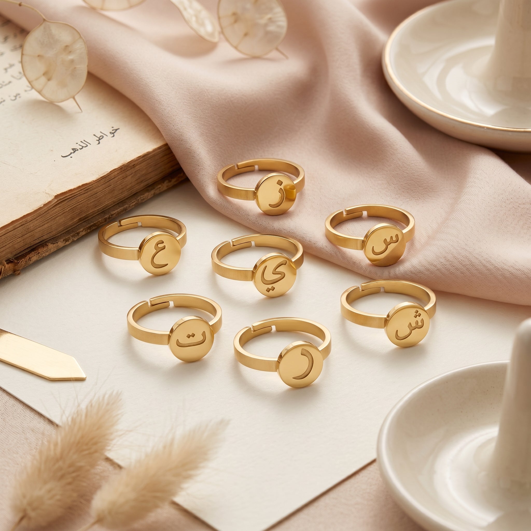 Custom Arabic Script Ring
