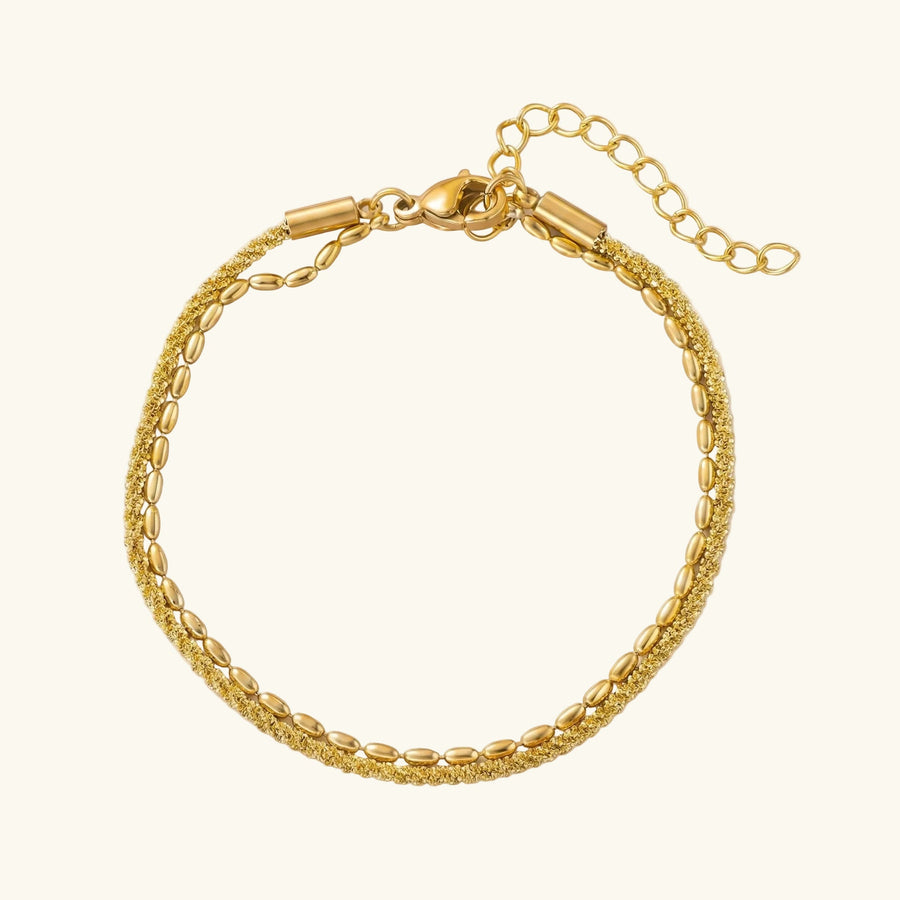 Nora Layered Box Chain Anklet