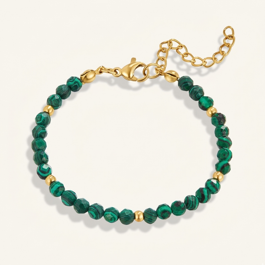 Emerald Green Beaded Bracelet