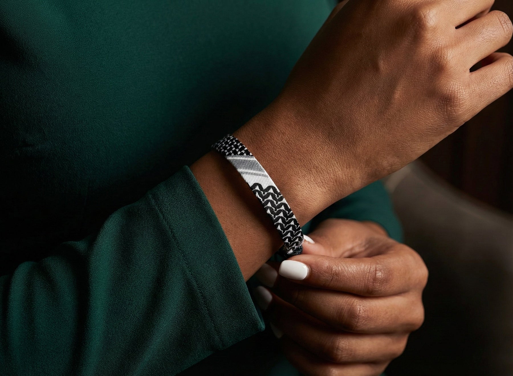 Qamar Keffiyeh Bracelet