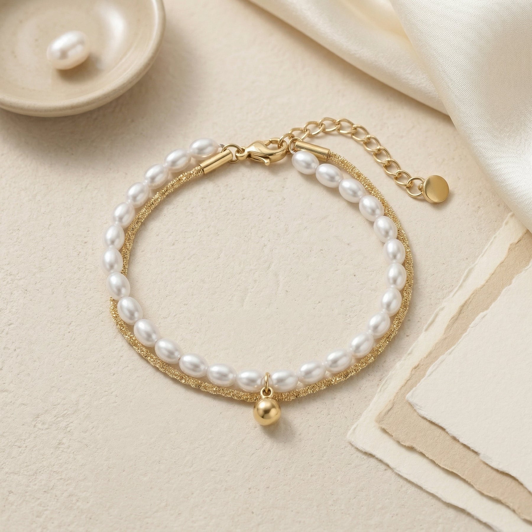 Aria Layered Pearl Bracelet
