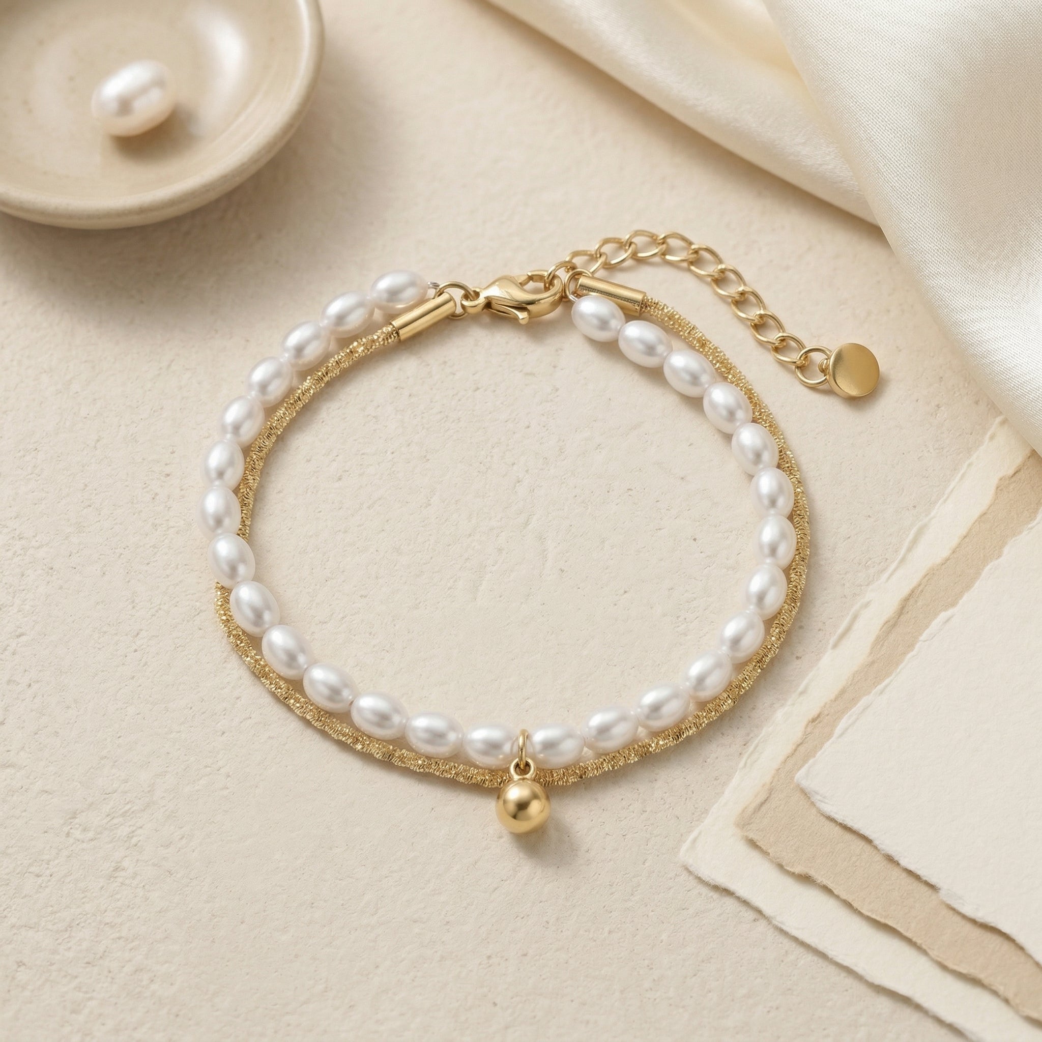 Aria Layered Pearl Bracelet