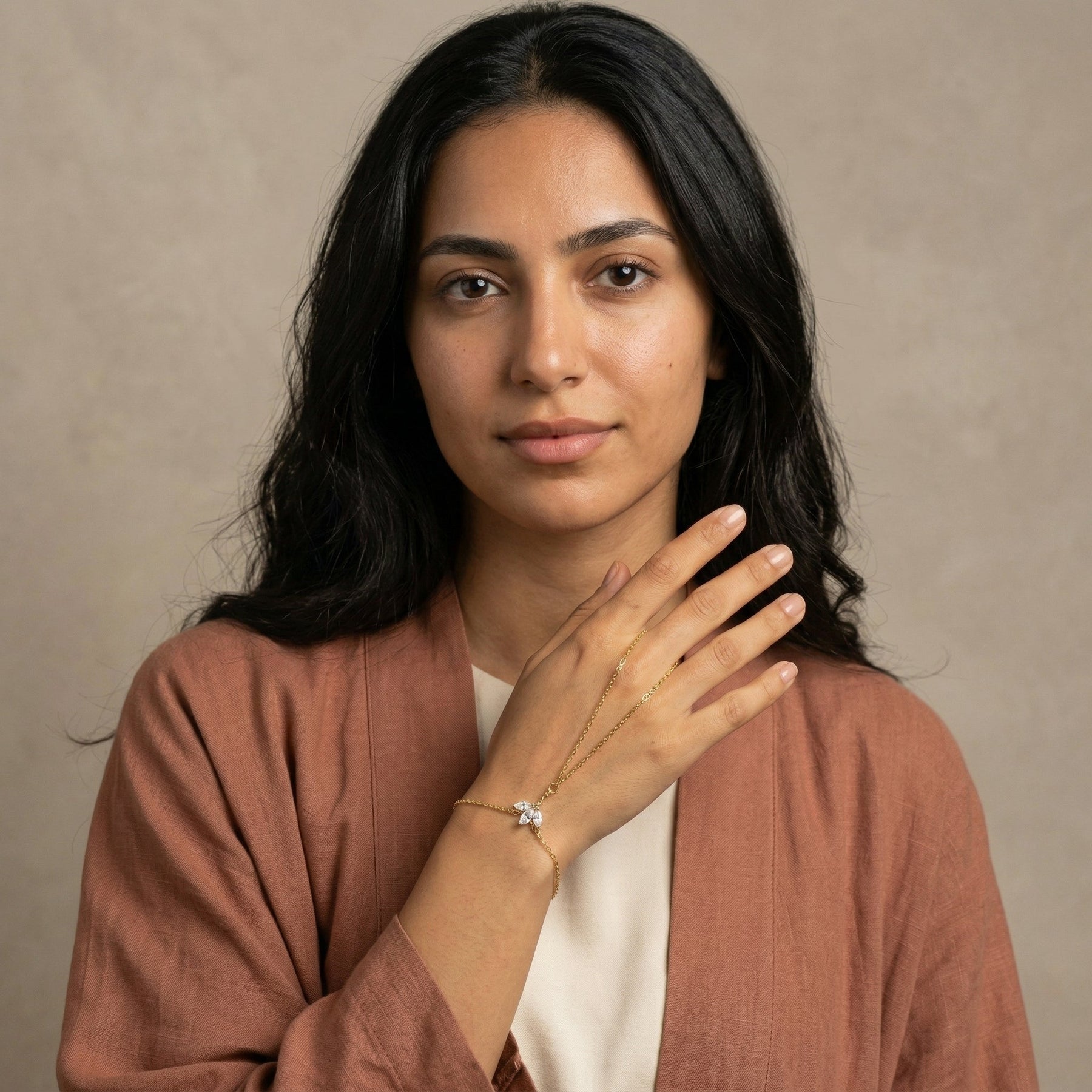 Flora Gold Hand Chain