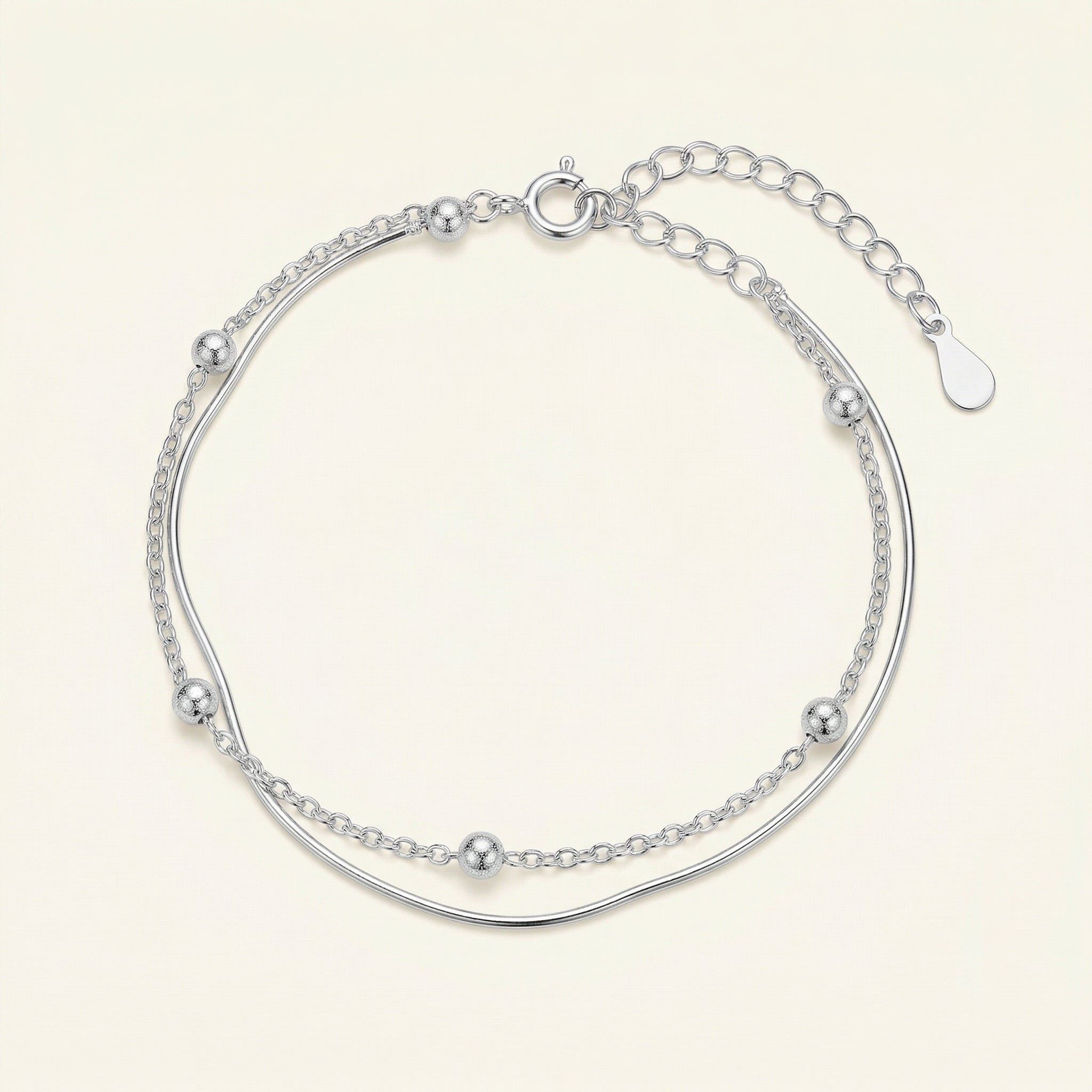 Pia Silver Layered Bracelet
