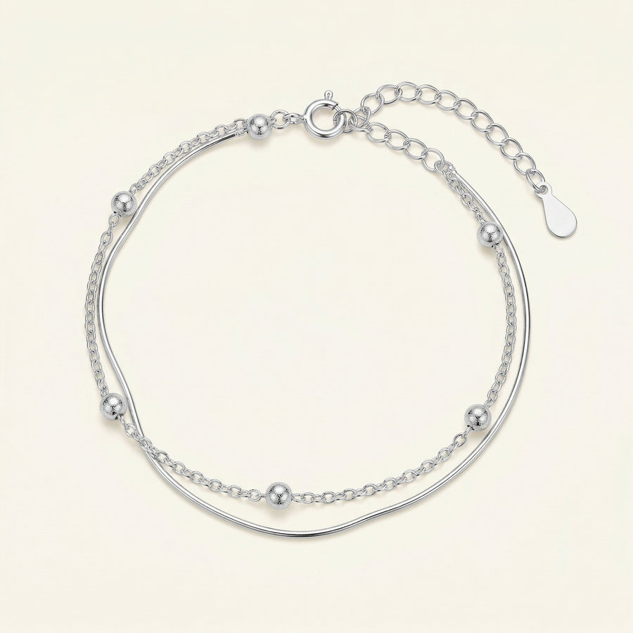 Pia Silver Layered Bracelet
