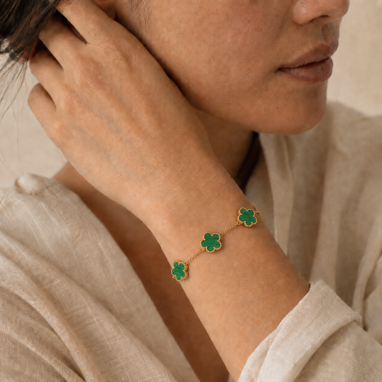 Malachite Bloom Bracelet