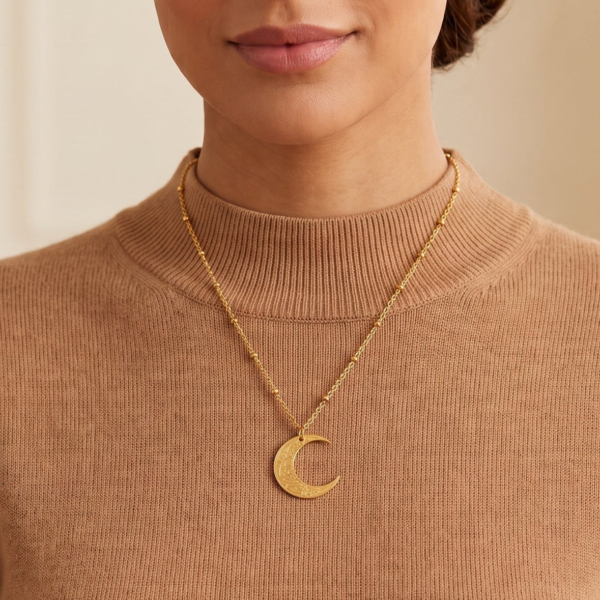 Hardship & Ease Crescent Necklace