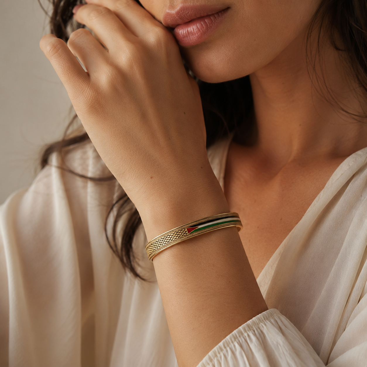 Qamar Palestine Heritage Cuff