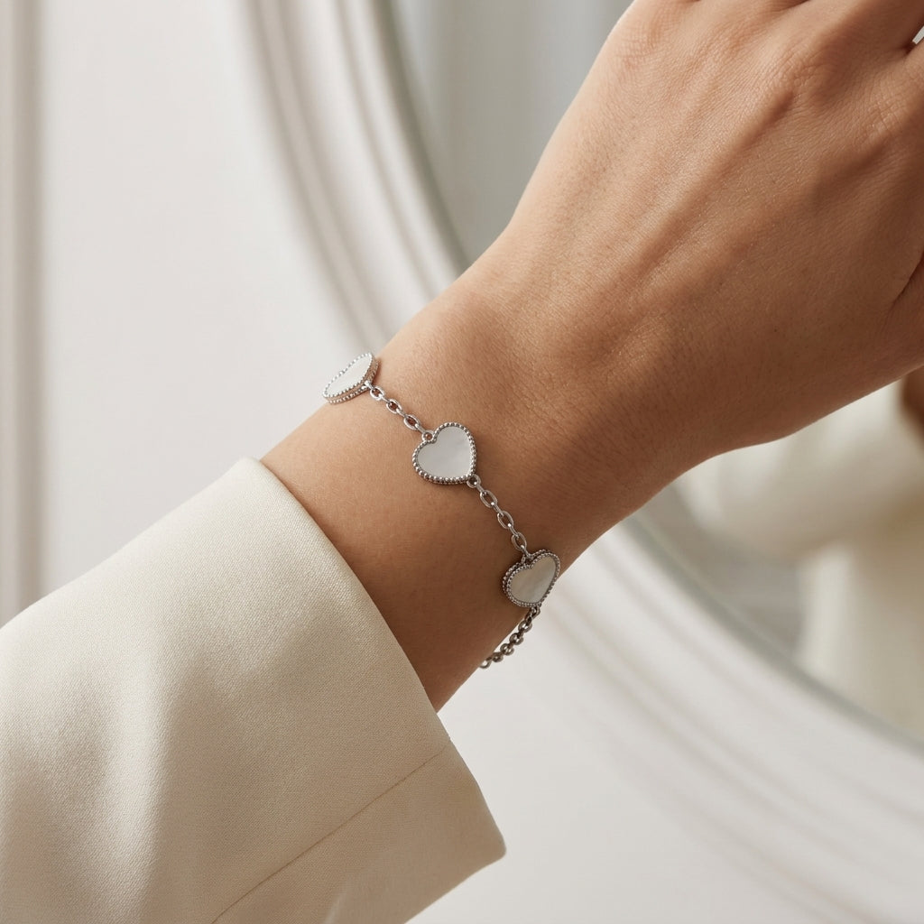 Every Silver Heart Bracelet