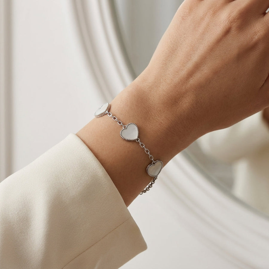 Every Silver Heart Bracelet