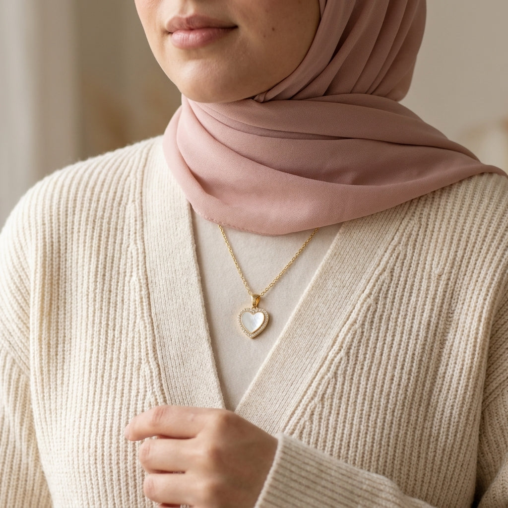 Halo Heart Necklace