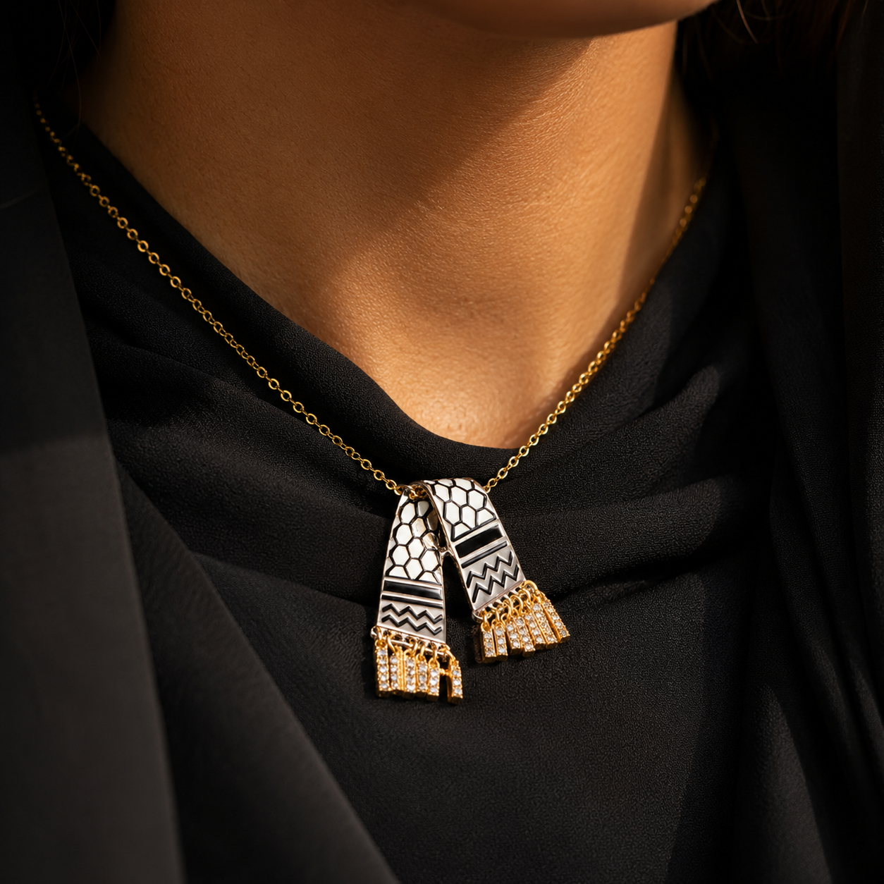 Qamar Keffiyeh Necklace
