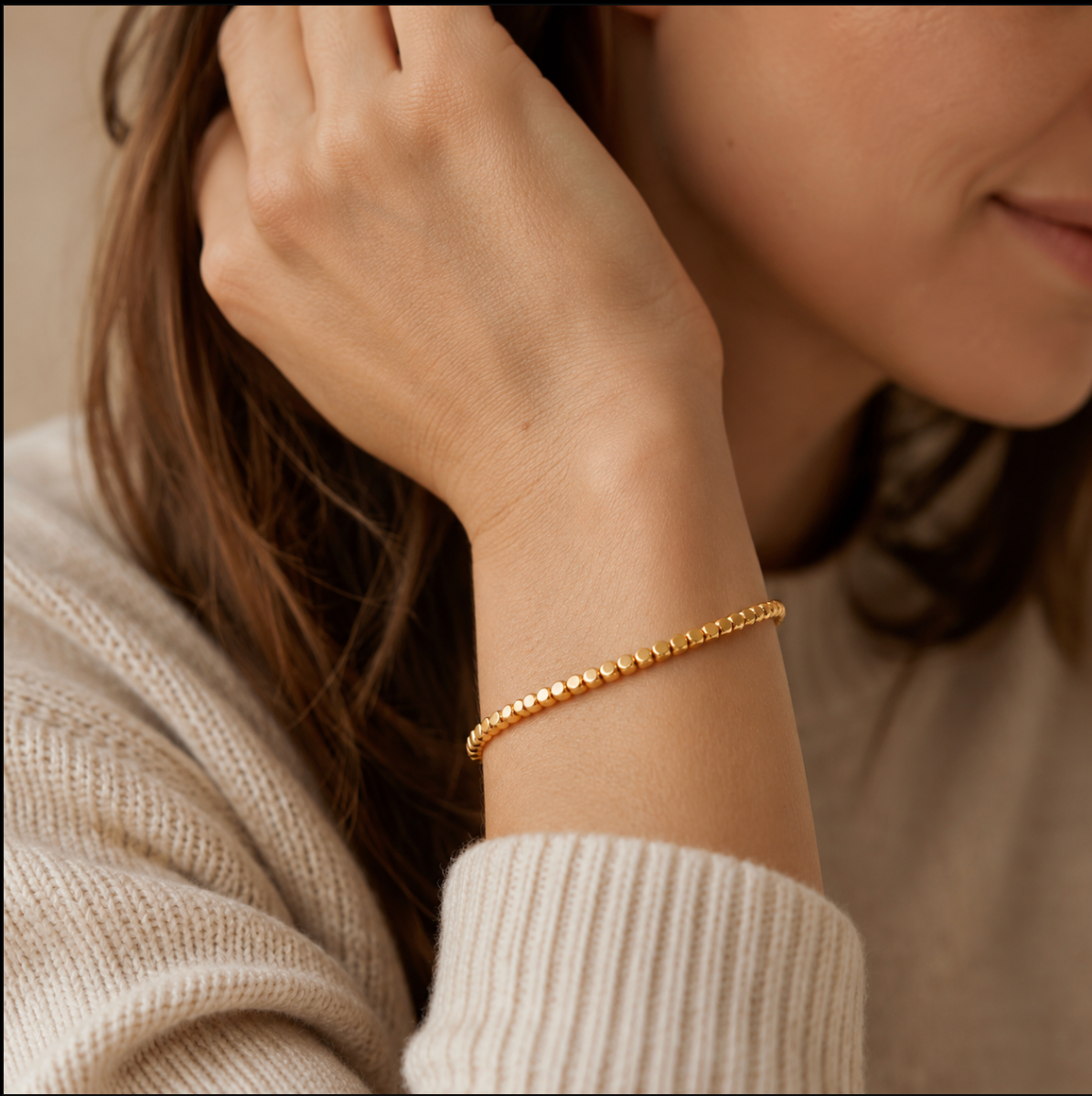 Lexi 18K Gold Cube Bracelet