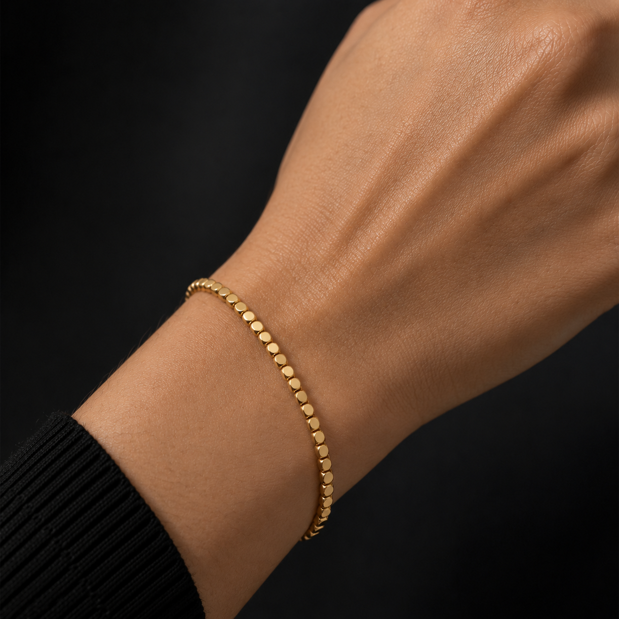 Lexi 18K Gold Cube Bracelet