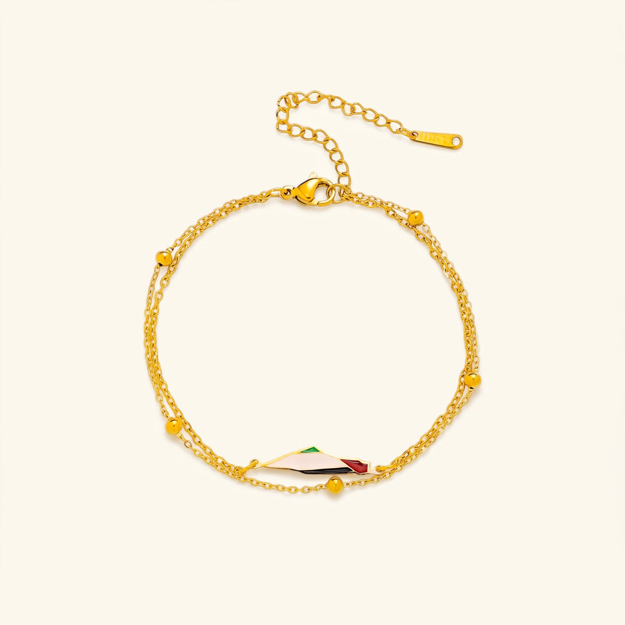 Qamar Palestine Map Bracelet