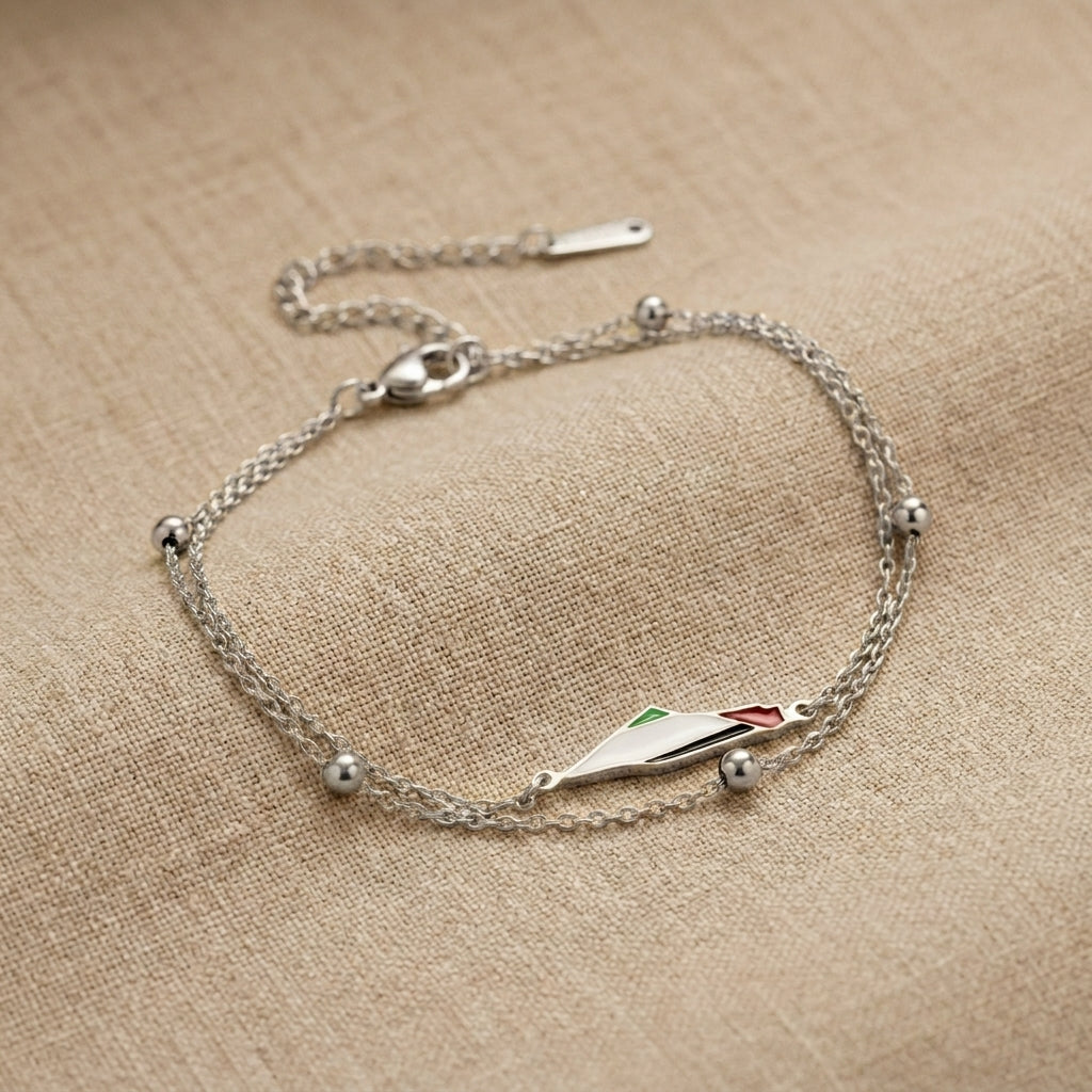 Qamar Palestine Map Bracelet