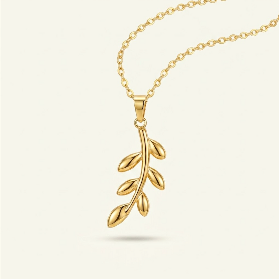 Qamar Palestine Olive Branch Necklace