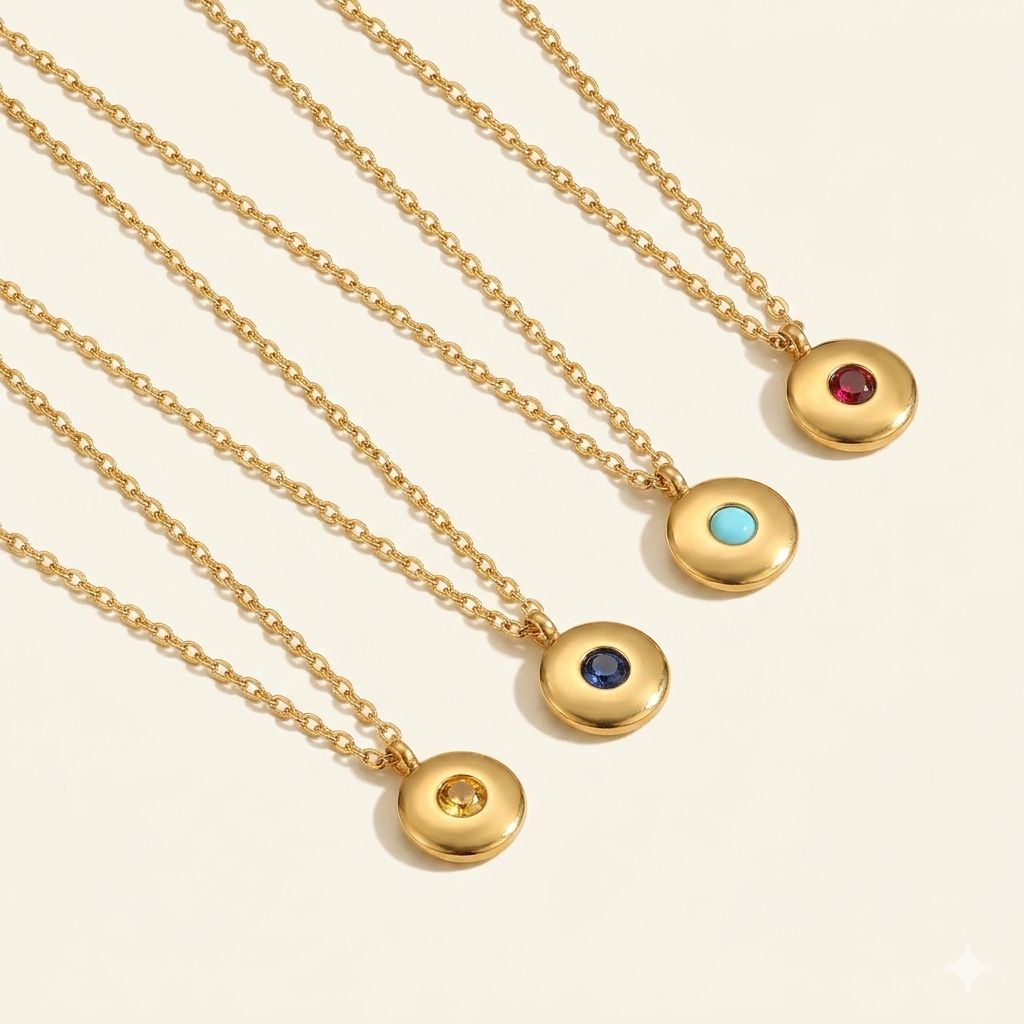 Petite Birth Gem Charm Bracelet