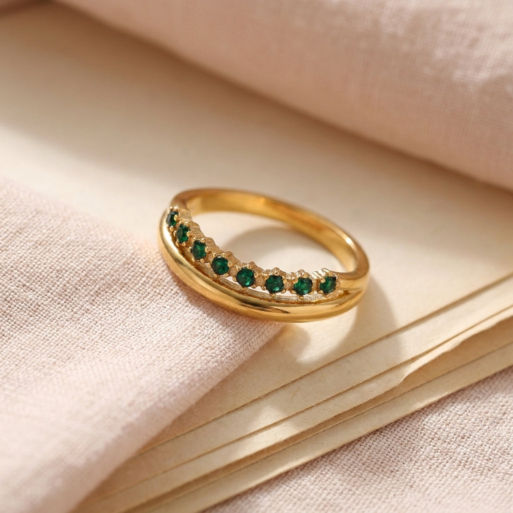 Wave Pave Ring