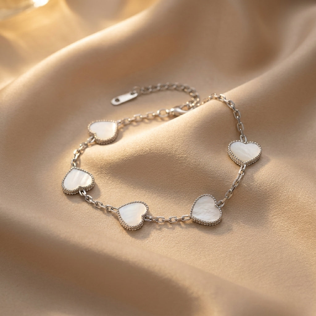 Every Silver Heart Bracelet