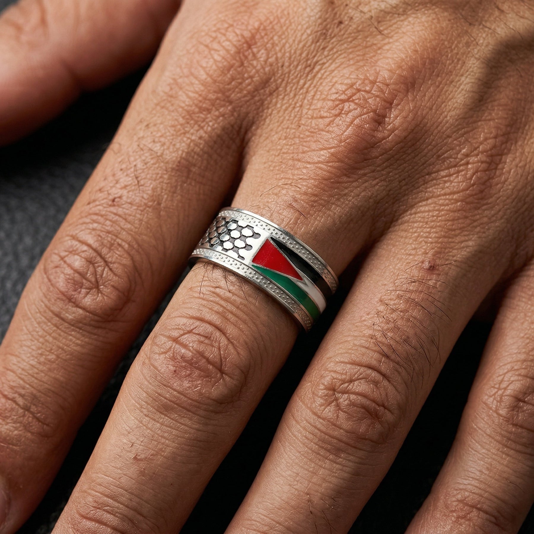 Qamar Men's Palestine Heritage Ring